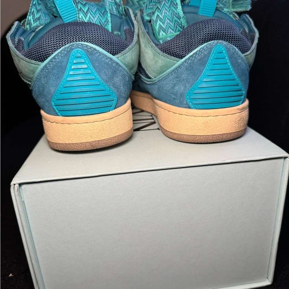 Women’s Lanvin curb sneakers turquoise - Picture 4 of 9